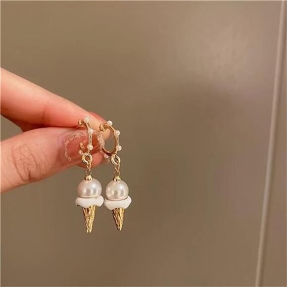 🍦 Cute Ice Cream Earrings | Fun Summer Dangle Jewelry | Colorful Statement Gift - Picture 1 of 5